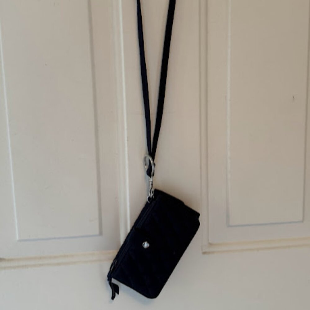 Vera Bradly Wallet with lanyard navy blue - Picture 11 of 14